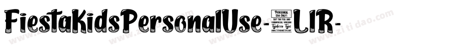 FiestaKidsPersonalUse-7LlR字体转换