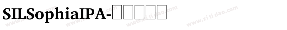 SILSophiaIPA字体转换