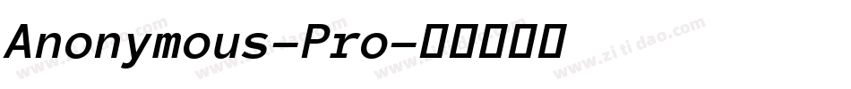 Anonymous-Pro字体转换