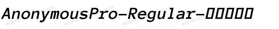 AnonymousPro-Regular字体转换