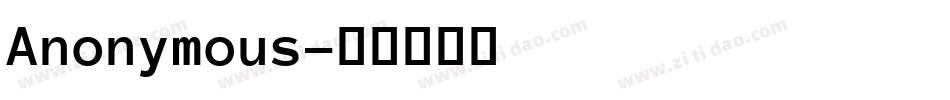 Anonymous字体转换