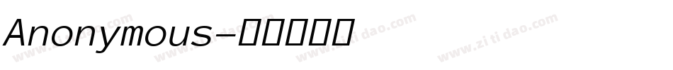 Anonymous字体转换