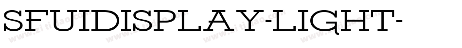 SFUIDisplay-Light字体转换