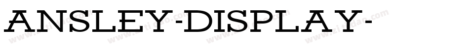 Ansley-Display字体转换