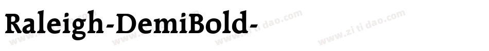 Raleigh-DemiBold字体转换