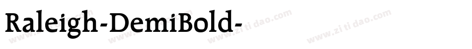 Raleigh-DemiBold字体转换