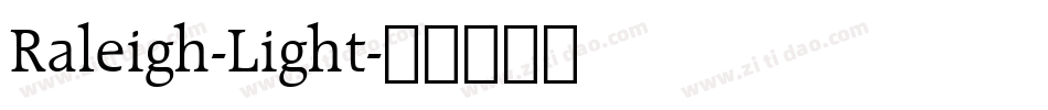 Raleigh-Light字体转换