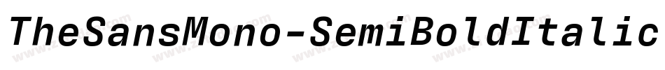 TheSansMono-SemiBoldItalic字体转换