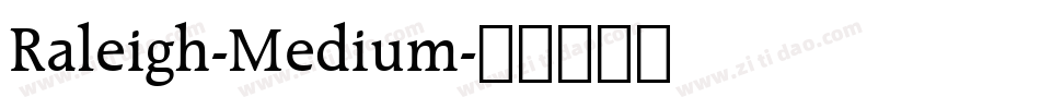 Raleigh-Medium字体转换