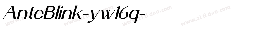 AnteBlink-yw16q字体转换
