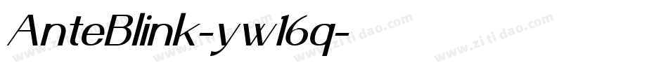AnteBlink-yw16q字体转换