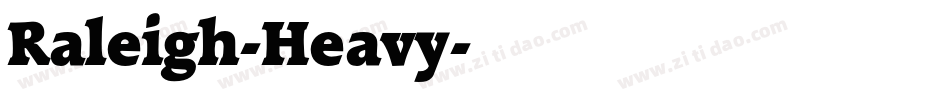 Raleigh-Heavy字体转换