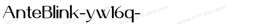 AnteBlink-yw16q字体转换