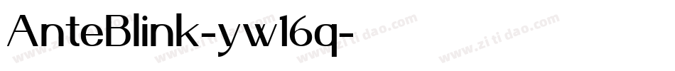 AnteBlink-yw16q字体转换