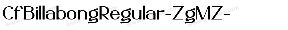 CfBillabongRegular-ZgMZ字体转换