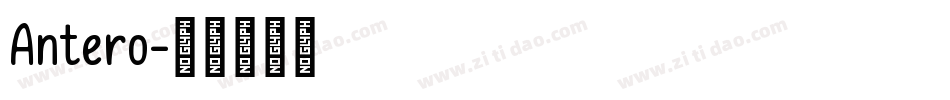 Antero字体转换