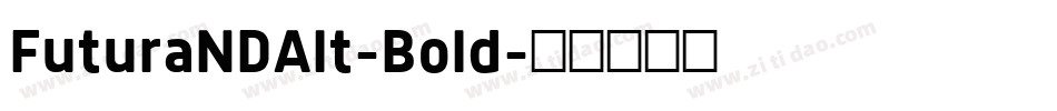 FuturaNDAlt-Bold字体转换
