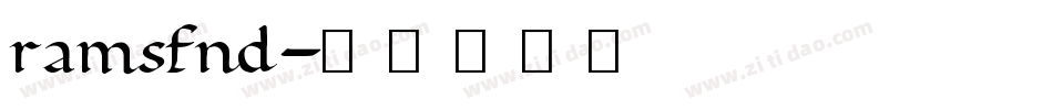 ramsfnd字体转换