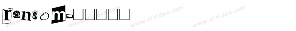 ransom字体转换