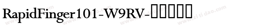 RapidFinger101-W9RV字体转换