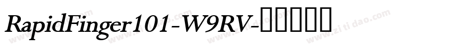 RapidFinger101-W9RV字体转换