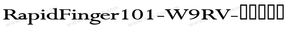 RapidFinger101-W9RV字体转换