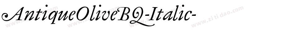 AntiqueOliveBQ-Italic字体转换
