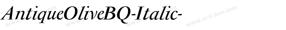 AntiqueOliveBQ-Italic字体转换