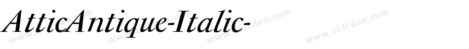 AtticAntique-Italic字体转换