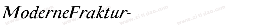 ModerneFraktur字体转换