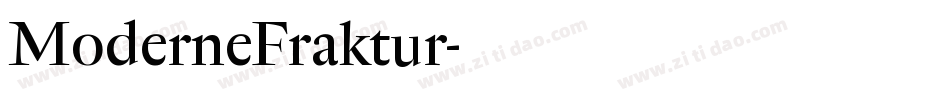 ModerneFraktur字体转换