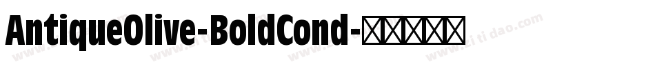 AntiqueOlive-BoldCond字体转换