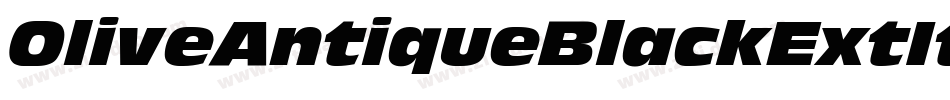 OliveAntiqueBlackExtItalic字体转换