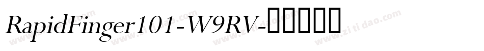 RapidFinger101-W9RV字体转换