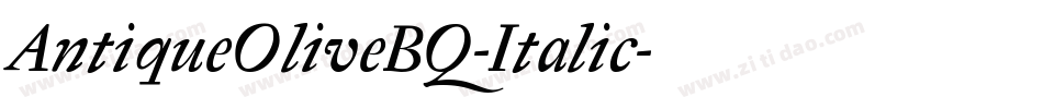 AntiqueOliveBQ-Italic字体转换