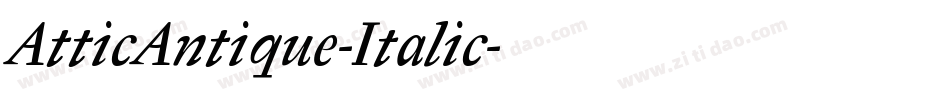 AtticAntique-Italic字体转换