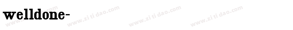 welldone字体转换
