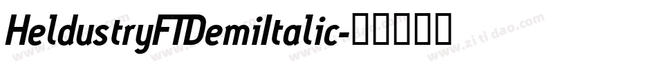 HeldustryFTDemiItalic字体转换