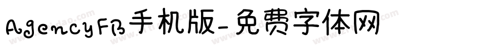 AgencyFB手机版字体转换