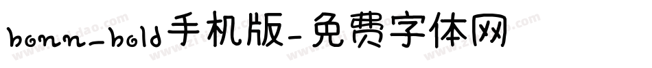 bonn_bold手机版字体转换
