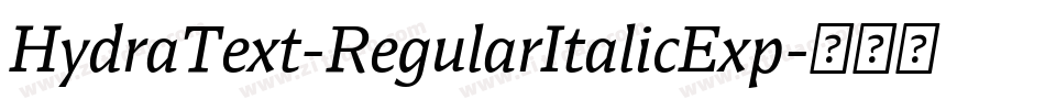 HydraText-RegularItalicExp字体转换
