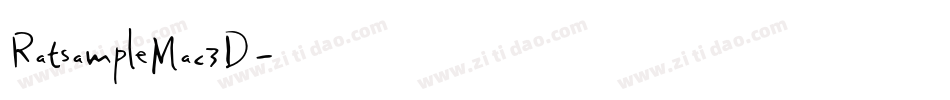 RatsampleMac3D字体转换