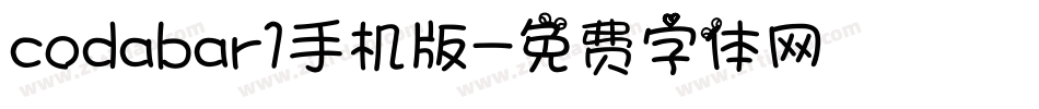 codabar1手机版字体转换