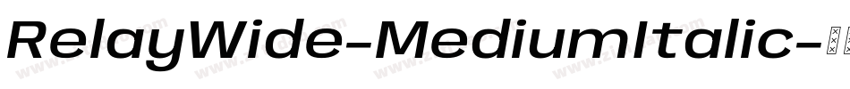 RelayWide-MediumItalic字体转换