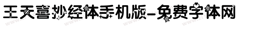王天喜抄经体手机版字体转换