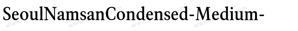 SeoulNamsanCondensed-Medium字体转换