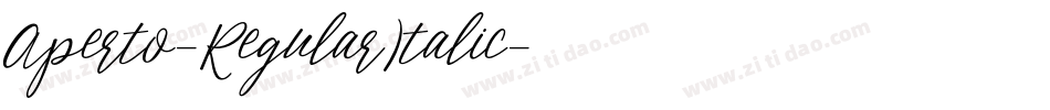 Aperto-RegularItalic字体转换