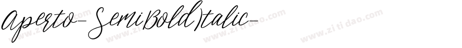 Aperto-SemiBoldItalic字体转换
