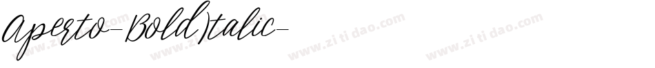 Aperto-BoldItalic字体转换