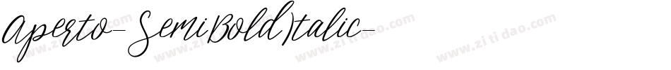 Aperto-SemiBoldItalic字体转换
